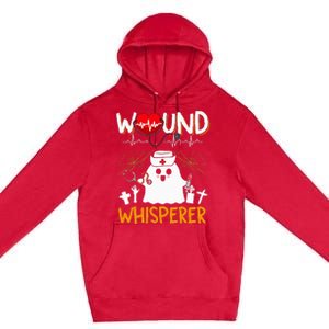 Wound Whisperer Funny Halloween Cute Ghost Nurse Premium Pullover Hoodie