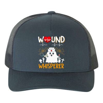 Wound Whisperer Funny Halloween Cute Ghost Nurse Yupoong Adult 5-Panel Trucker Hat