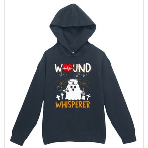 Wound Whisperer Funny Halloween Cute Ghost Nurse Urban Pullover Hoodie