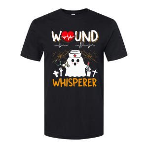 Wound Whisperer Funny Halloween Cute Ghost Nurse Softstyle CVC T-Shirt