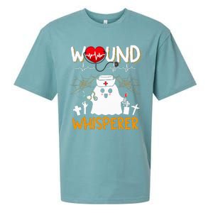 Wound Whisperer Funny Halloween Cute Ghost Nurse Sueded Cloud Jersey T-Shirt