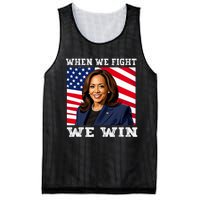 When We Fight We Win American Flag Usa Kamala Harris Mesh Reversible Basketball Jersey Tank