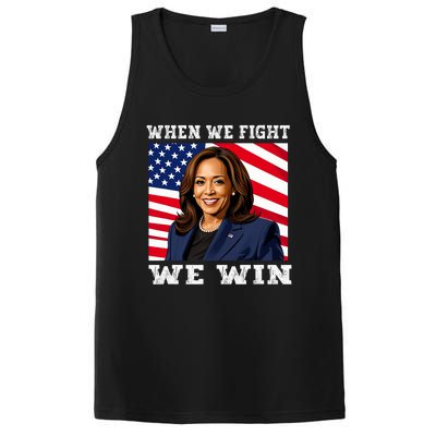 When We Fight We Win American Flag Usa Kamala Harris PosiCharge Competitor Tank