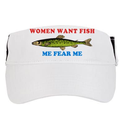 Women Want Fish Me Fear Me Funny Fish Fishing Gift Trending Idea Adult Drive Performance Visor