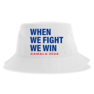 When We Fight We Win Kamala Harris Sustainable Bucket Hat