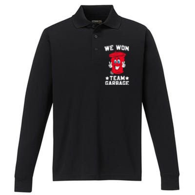 We Won Garbage Team Performance Long Sleeve Polo