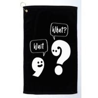 Wait. What Grammar Pun Punctuation Joke English Teacher Golf Towel