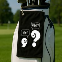 Wait. What Grammar Pun Punctuation Joke English Teacher Golf Towel