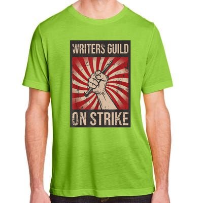 WGA Writers Guild Of America On Strike Anti Ai Chatbots Adult ChromaSoft Performance T-Shirt