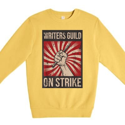 WGA Writers Guild Of America On Strike Anti Ai Chatbots Premium Crewneck Sweatshirt