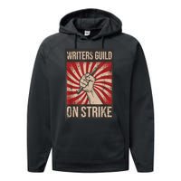 WGA Writers Guild Of America On Strike Anti Ai Chatbots Performance Fleece Hoodie