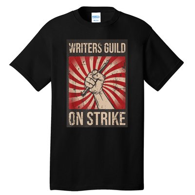 WGA Writers Guild Of America On Strike Anti Ai Chatbots Tall T-Shirt