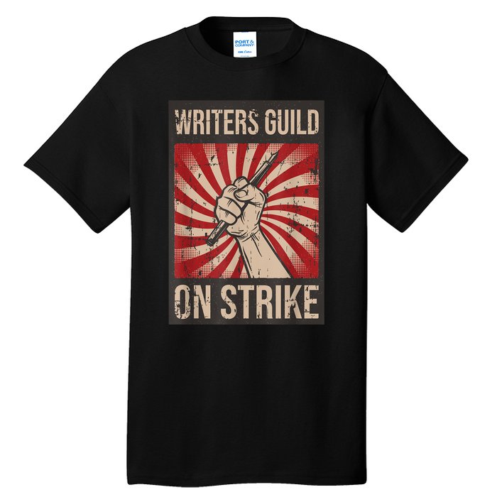 WGA Writers Guild Of America On Strike Anti Ai Chatbots Tall T-Shirt