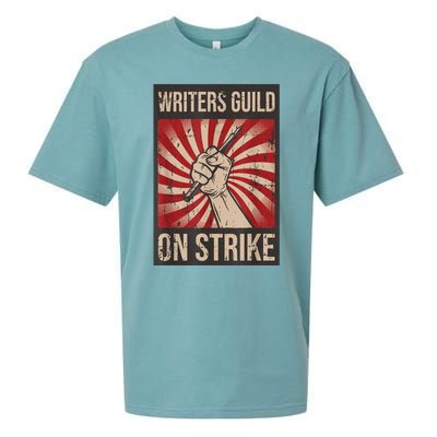 WGA Writers Guild Of America On Strike Anti Ai Chatbots Sueded Cloud Jersey T-Shirt