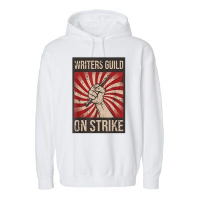 WGA Writers Guild Of America On Strike Anti Ai Chatbots Garment-Dyed Fleece Hoodie