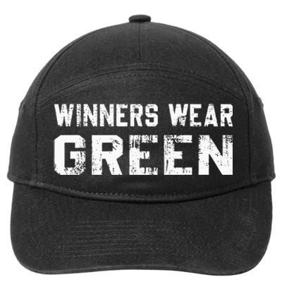 Winners Wear Green Team Spirit Game Competition Color War 7-Panel Snapback Hat