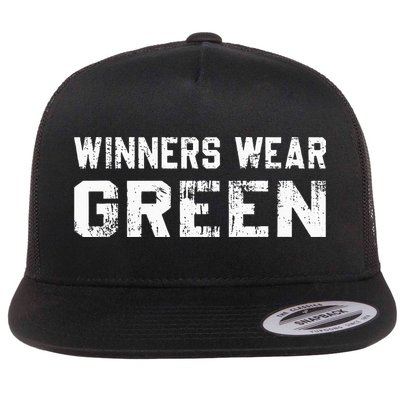 Winners Wear Green Team Spirit Game Competition Color War Flatbill Hat