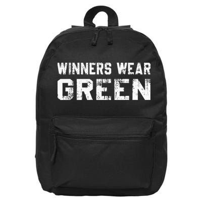 Winners Wear Green Team Spirit Game Competition Color War 16 in Basic Backpack