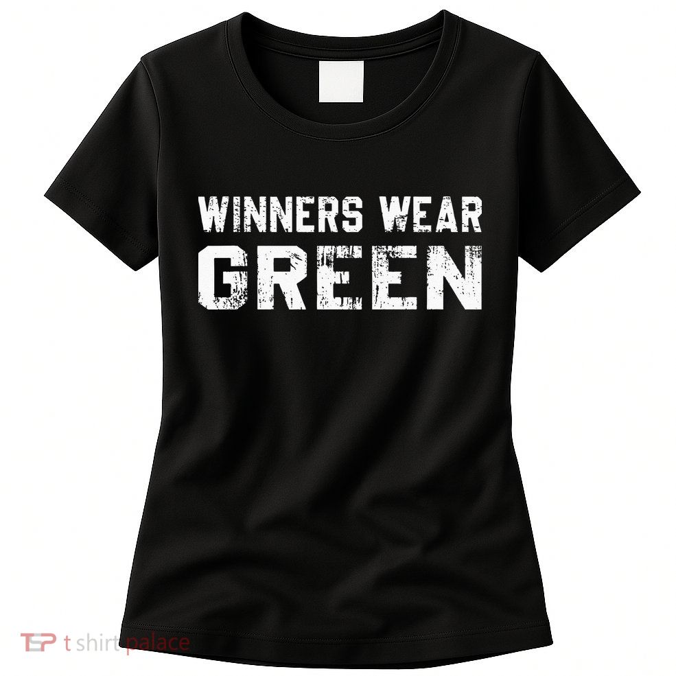 Winners Wear Green Team Spirit Game Competition Color War Womens T-Shirt