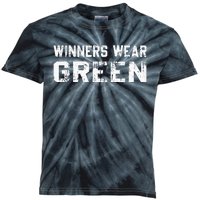 Winners Wear Green Team Spirit Game Competition Color War Kids Tie-Dye T-Shirt