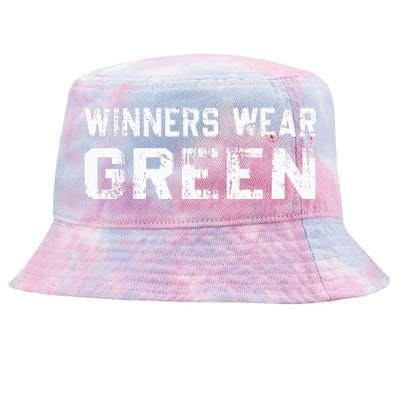 Winners Wear Green Team Spirit Game Competition Color War Tie-Dyed Bucket Hat