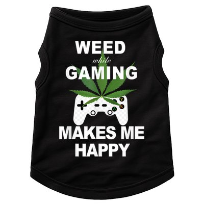 Weed While Gaming Cool Weed Lover Gamer Doggie Tank