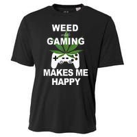 Weed While Gaming Cool Weed Lover Gamer Cooling Performance Crew T-Shirt