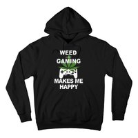 Weed While Gaming Cool Weed Lover Gamer Hoodie