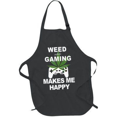 Weed While Gaming Cool Weed Lover Gamer Apron