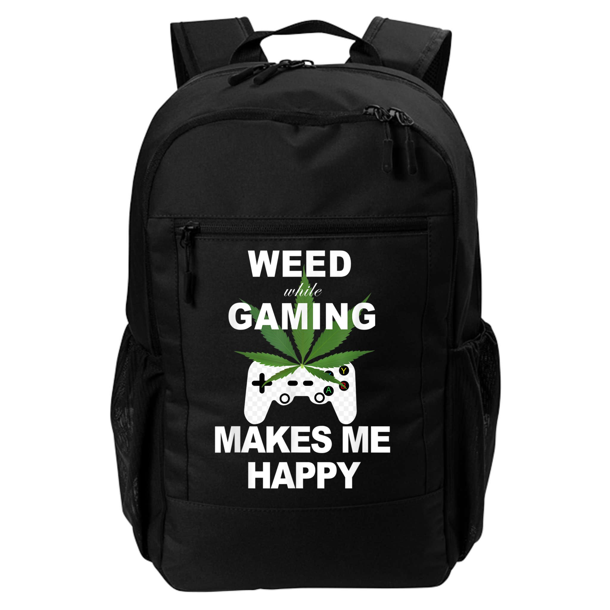 Weed While Gaming Cool Weed Lover Gamer Backpack