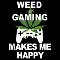 Weed While Gaming Cool Weed Lover Gamer Button