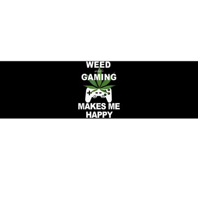 Weed While Gaming Cool Weed Lover Gamer Bumper Sticker