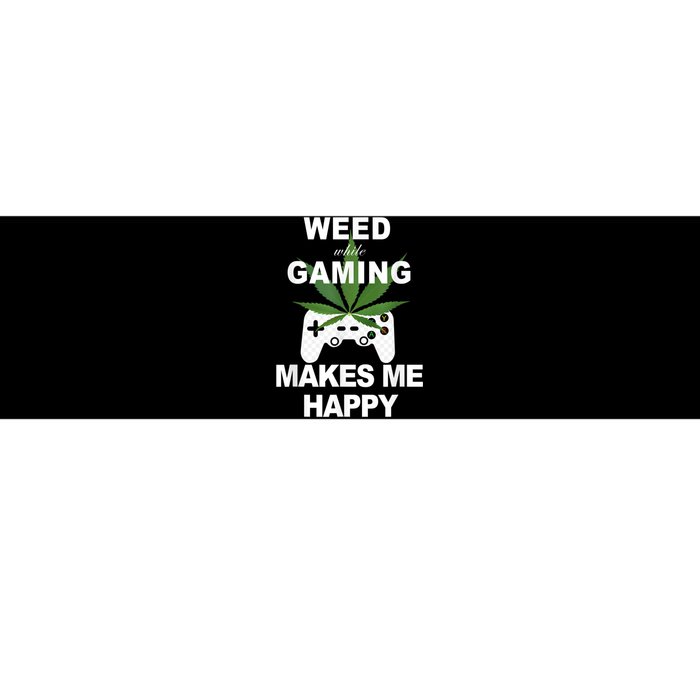 Weed While Gaming Cool Weed Lover Gamer Bumper Sticker