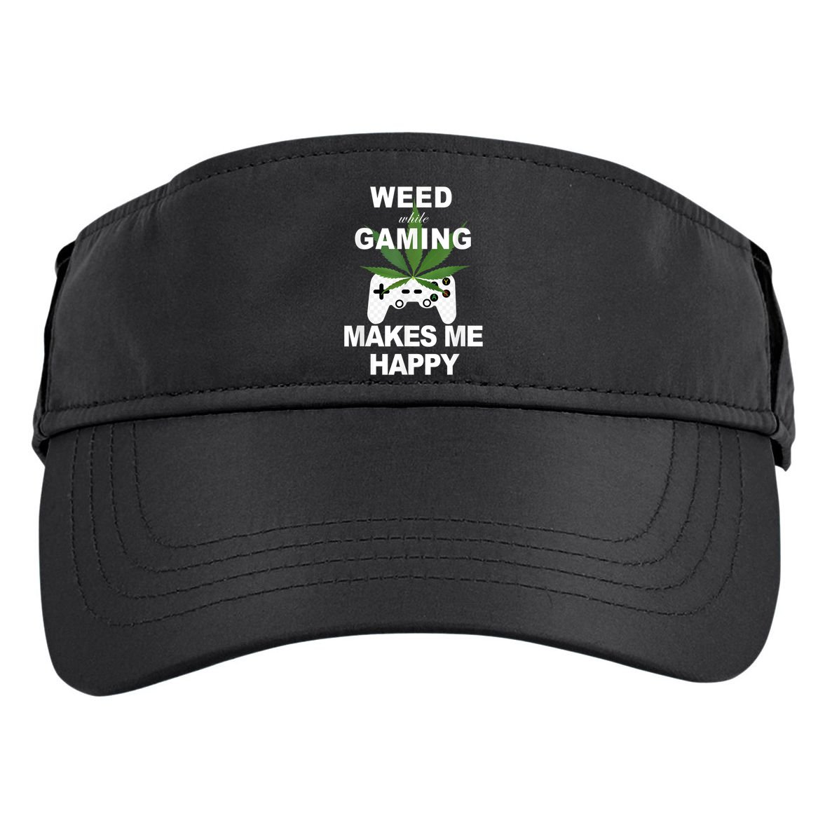 Weed While Gaming Cool Weed Lover Gamer Adult Drive Performance Visor