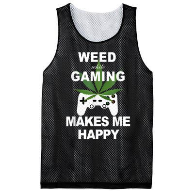 Weed While Gaming Cool Weed Lover Gamer Mesh Reversible Basketball Jersey Tank