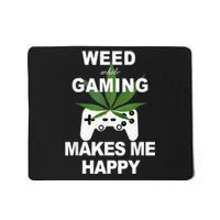 Weed While Gaming Cool Weed Lover Gamer Mousepad