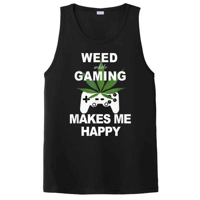 Weed While Gaming Cool Weed Lover Gamer PosiCharge Competitor Tank