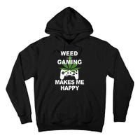 Weed While Gaming Cool Weed Lover Gamer Tall Hoodie