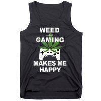 Weed While Gaming Cool Weed Lover Gamer Tank Top