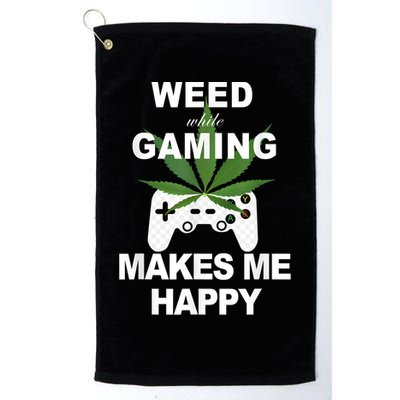 Weed While Gaming Cool Weed Lover Gamer Golf Towel