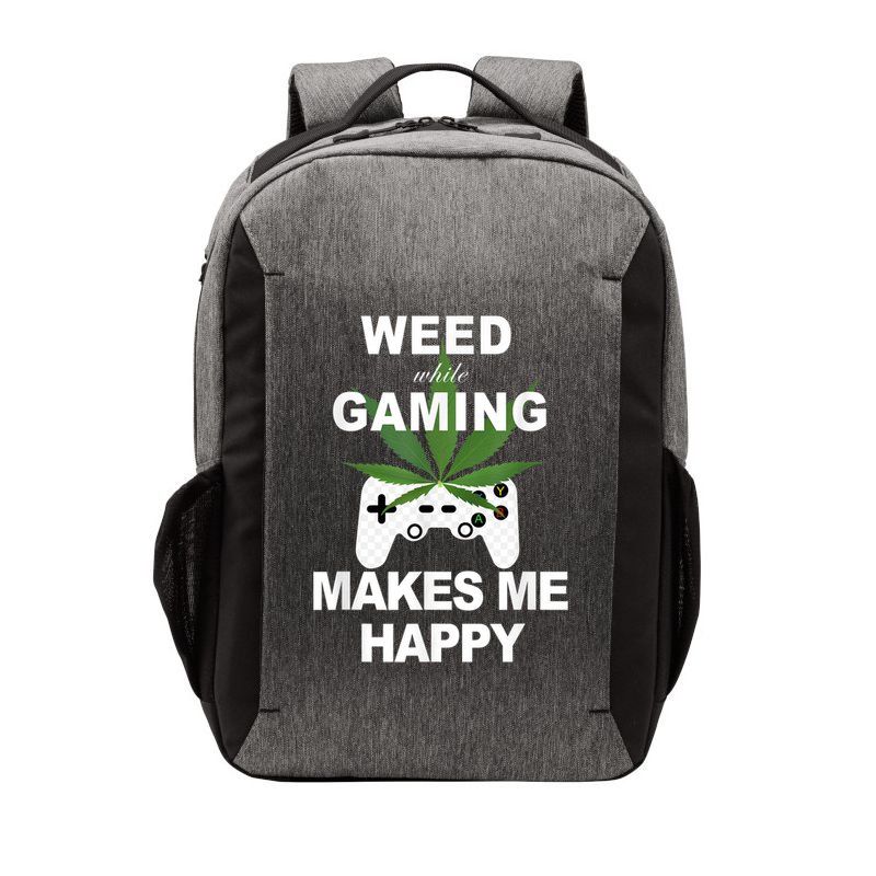 Weed While Gaming Cool Weed Lover Gamer Vector Backpack