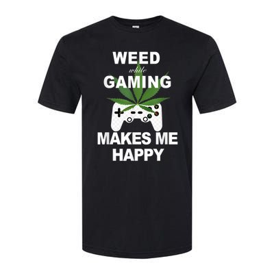 Weed While Gaming Cool Weed Lover Gamer Softstyle CVC T-Shirt