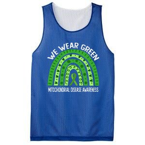 We Wear Green For Mitochondrial Disease Awareness Cool Gift Mesh Reversible Basketball Jersey Tank