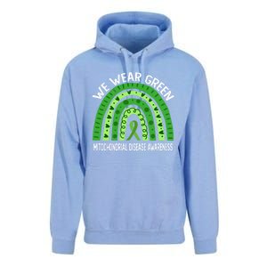 We Wear Green For Mitochondrial Disease Awareness Cool Gift Unisex Surf Hoodie