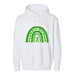 We Wear Green For Mitochondrial Disease Awareness Cool Gift Garment-Dyed Fleece Hoodie