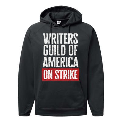 WGA Writers Guild Of America On Strike Anti AI Chatbots Performance Fleece Hoodie