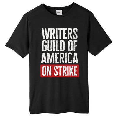 WGA Writers Guild Of America On Strike Anti AI Chatbots Tall Fusion ChromaSoft Performance T-Shirt