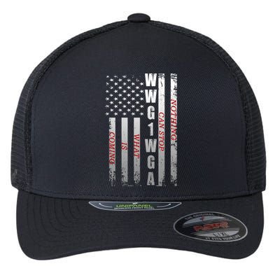 WWG1WGA Nothing Can Stop What Is Coming Flexfit Unipanel Trucker Cap