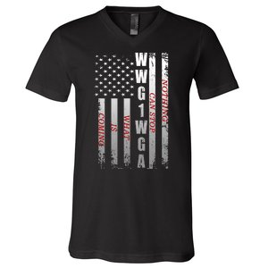 WWG1WGA Nothing Can Stop What Is Coming V-Neck T-Shirt