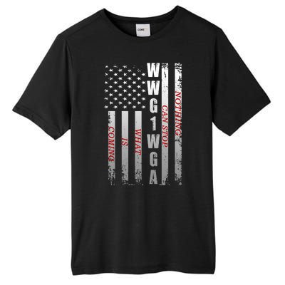 WWG1WGA Nothing Can Stop What Is Coming Tall Fusion ChromaSoft Performance T-Shirt